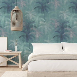 Dreaming Palm Trees – Blue Wallpaper